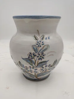 Gilde Keramik-Vase, 14,5cm hoch / Durchm. 13cm, neuwertig