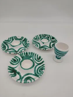 Gmundner Keramik - Eierbecher grün - 4 Stück - Bild 2