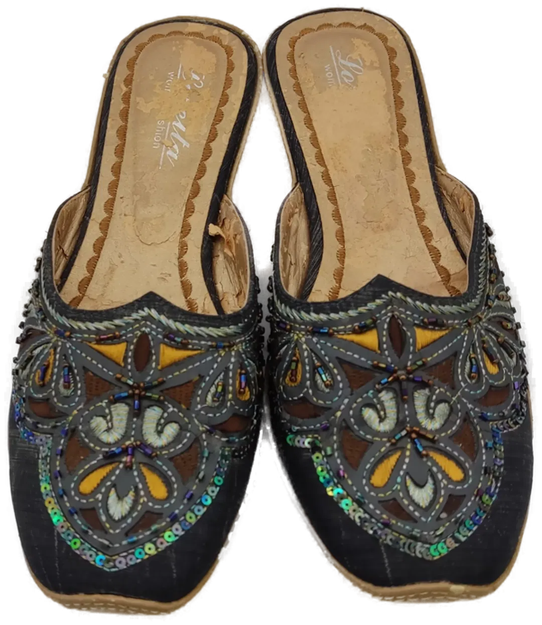 Damenschuhe Pantoletten orientalisch gemustert - Gr..39 - Bild 4