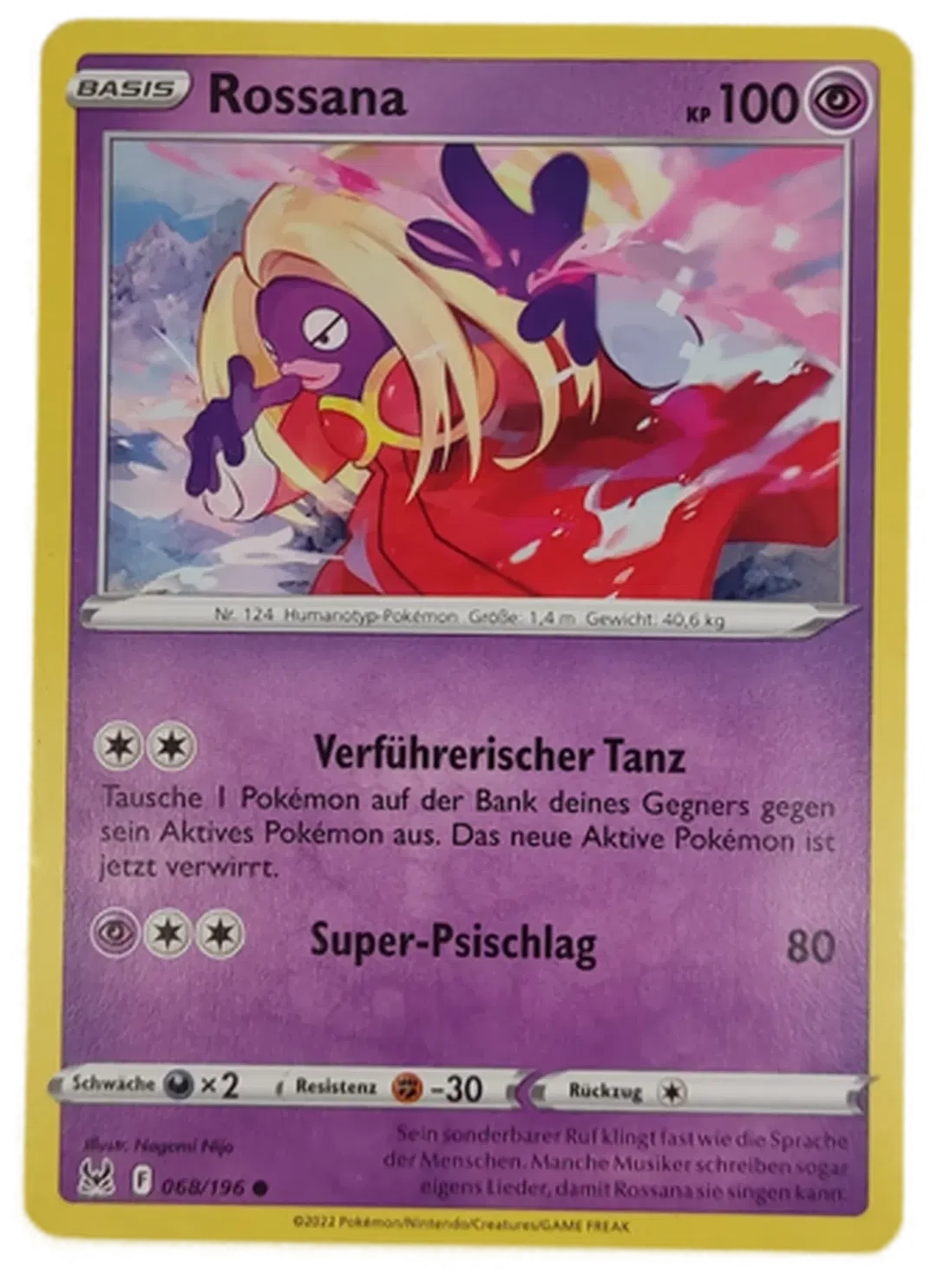  Pokémon Sammelkarte Rossana Basis  - Bild 1