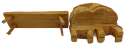 Holz Figur Altes Pärchen auf der Bank - Bild 6