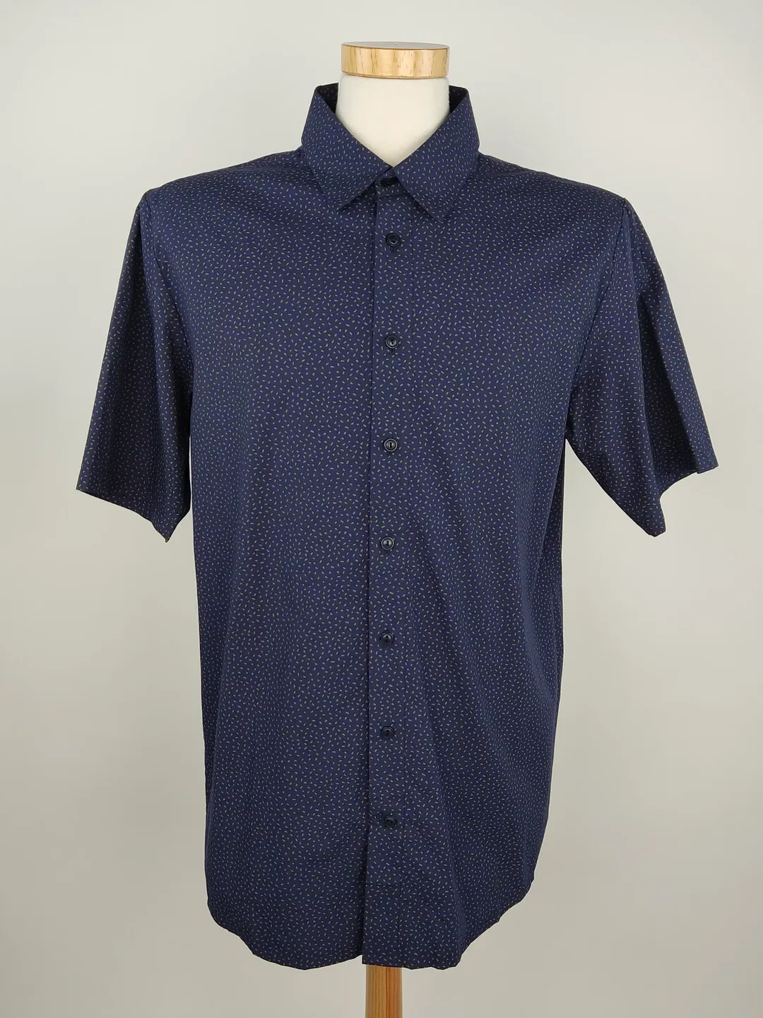 Stoffbruch Herren Kurzarmhemd blau - XL / 54 - Bild 1