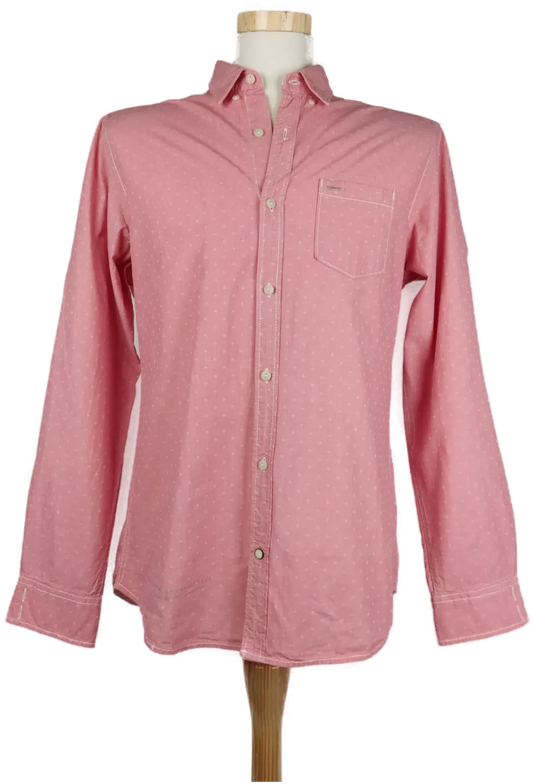 s.Oliver Herrenhemd langarm Button-Down-Kragen rosa - L/50 - Bild 1