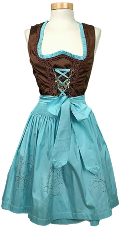 Country Line Damendirndl blau/braun Gr. 34