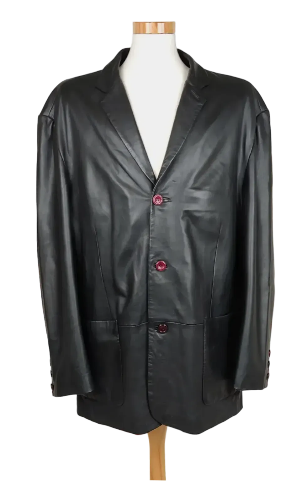 Vintage Gnädig Wien Herren Lederjacke, schwarz - Gr. XXXL - Bild 4