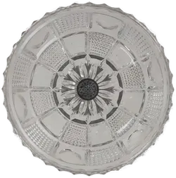 Alte Glasschüssel mit Metallfuß - Bild 4