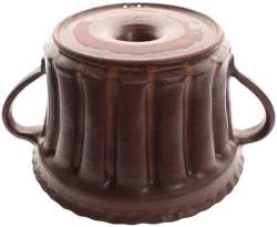 Keramik Gugelhupf-Backform mit Griffen – handgetöpfert – braun – ca. 24,5 cm - Bild 3