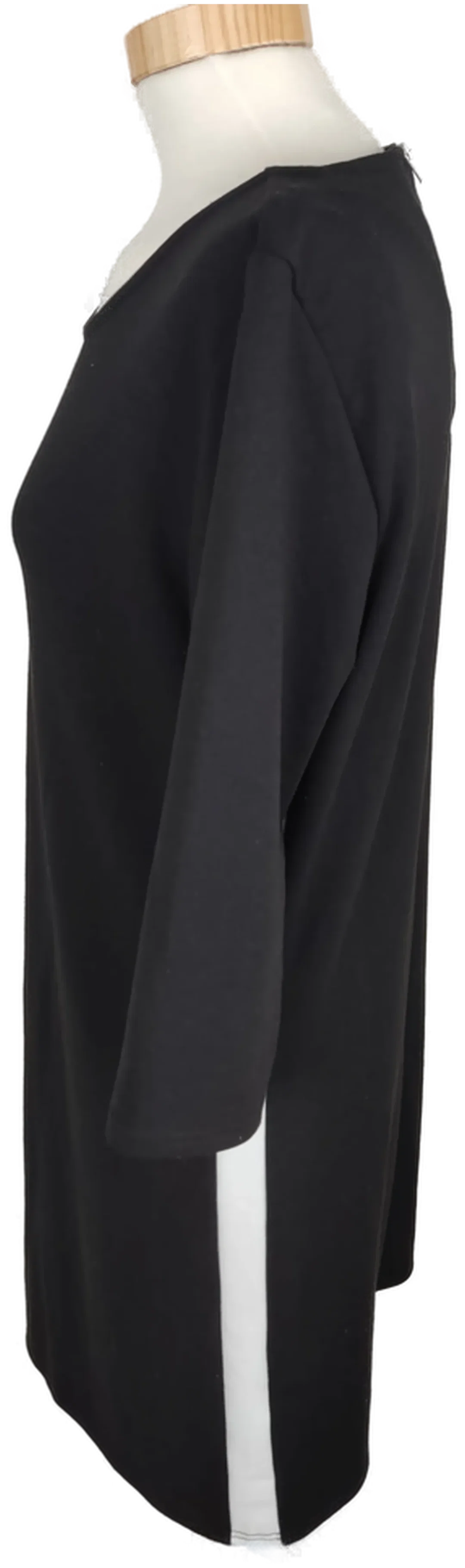 Kleid "Only", dreiviertelarm mit Rundhalsausschnitt, schwarz/weiß, Größe M – Bild 2