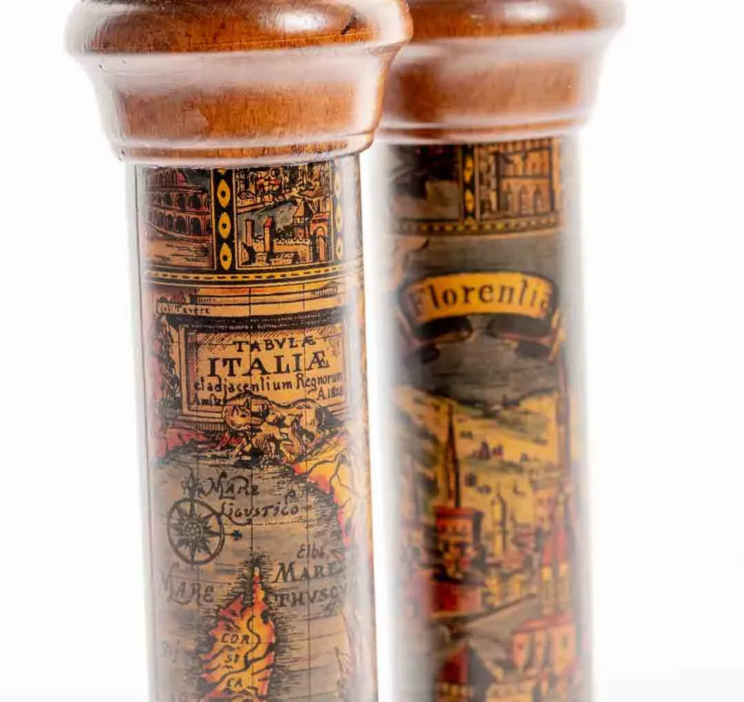 Acciaio Temperato Salzstreuer und Pfeffermühle Set „Italia/Florentia“, Holz, ca. 24 cm - Bild 1