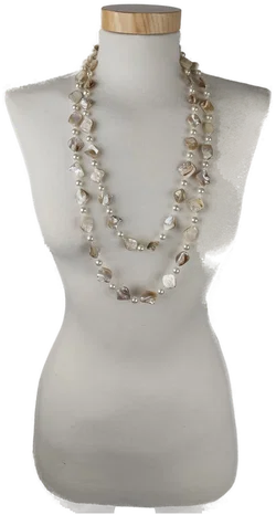 handgeknüpfte Muschel-Perlenkette  - Bild 6