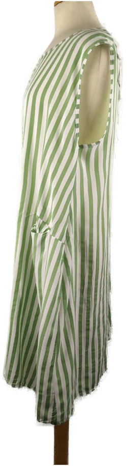 Kleid Damen Sonstige Viskose Gestreift | Sommer-Leicht – Vorschau 2