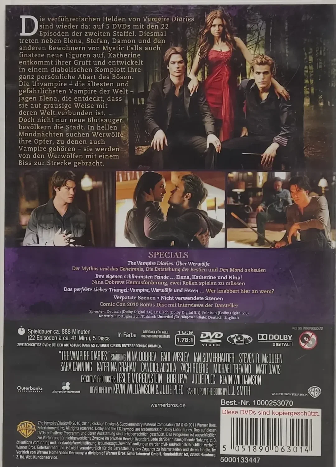 DVD 6 Disc´s "The Vampire Diaries" love sucks Zweite Staffel  – Bild 2