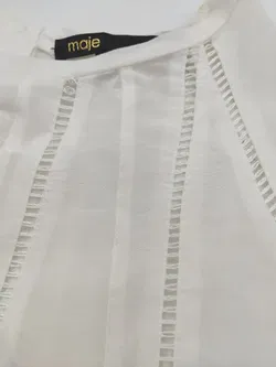 Maje Damen Bluse, weiß - Gr. S - Bild 4