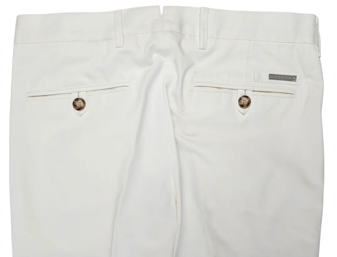 PRADA Herren Chino Hose, weiß - Gr. 46 – Bild 4