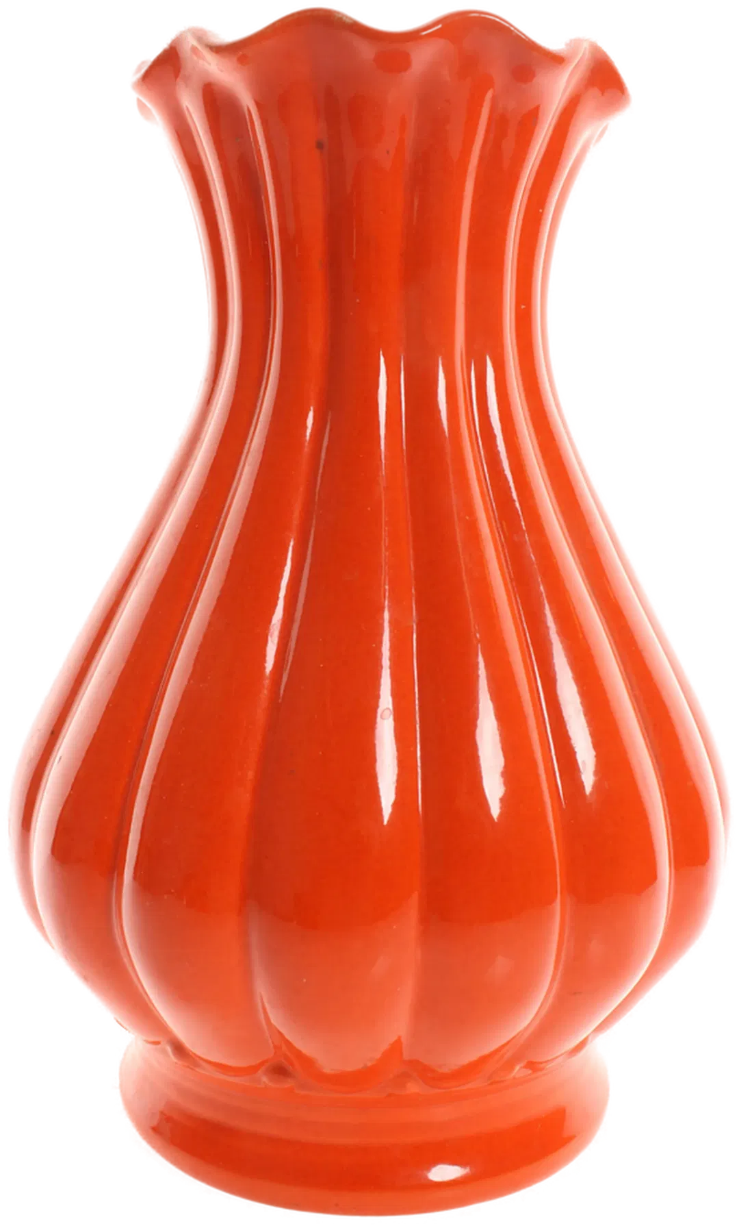 Gmundner Keramik Vase – Höhe ca. 27 cm, orange glasiert, gemarkt Gmunden Austria - Bild 1