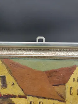 Gemälde mit Holzrahmen, signiert - Bild 4