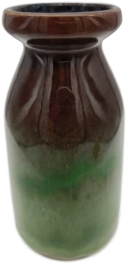 Strehla Keramik Vase Grün-Braun | DDR-Sammlerstück – Vorschau 2