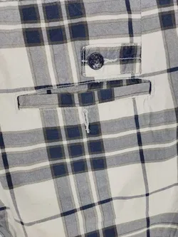 Herrenhose Wild 1978 South America kariert, weiß/blau/grau, Größe L - Bild 4