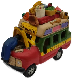 Keramik Chiva-Bus 'Colombia'  |  Handbemalt Folklore - Bild 4