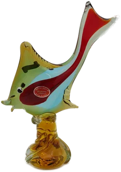 Muranoglas Fisch, mehrfarbig, Höhe ca. 28 cm  - Bild 2