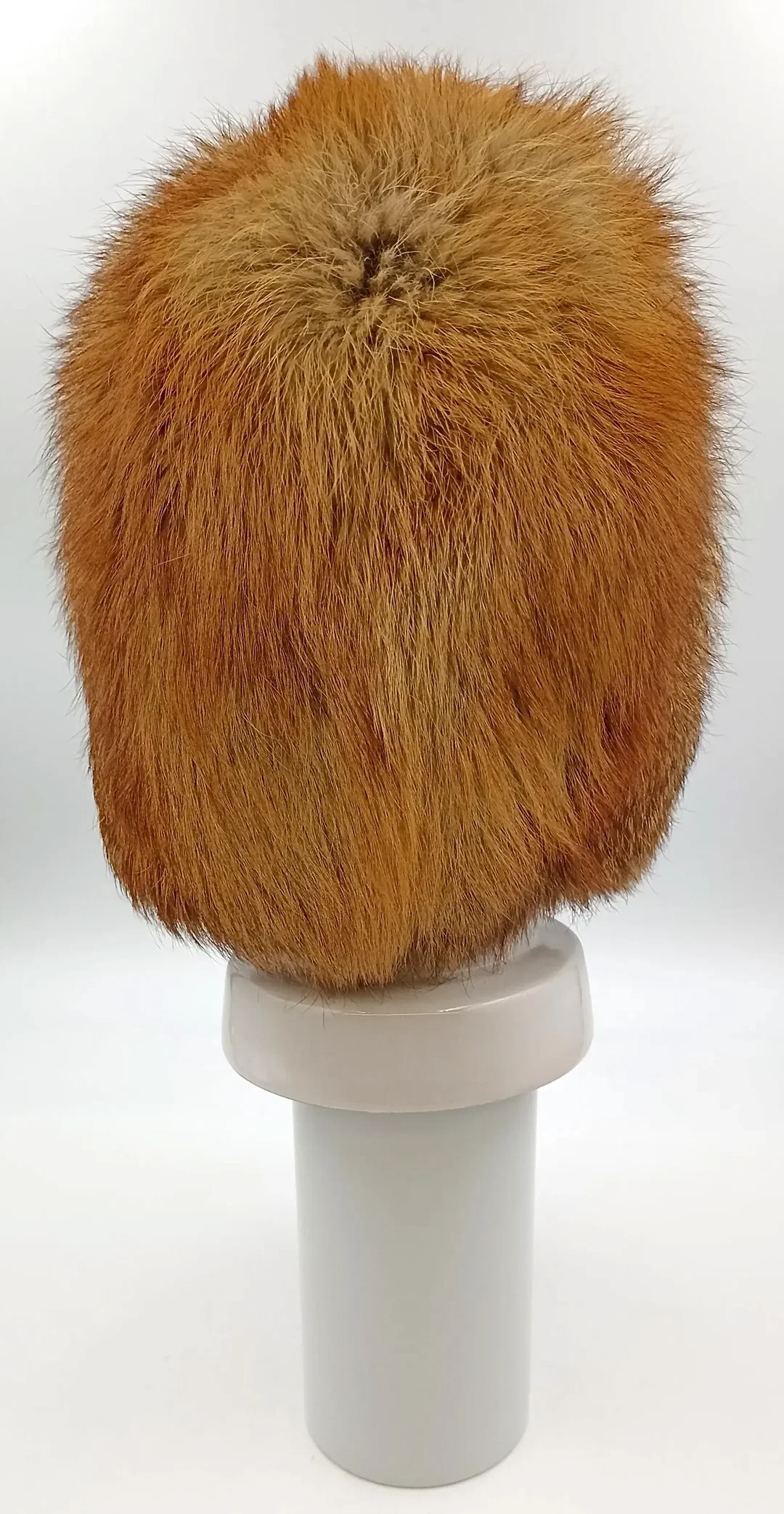 Vintage Echtfell Rotfuchs Pelzmütze - mit echten Fuchspfoten – Bild 4