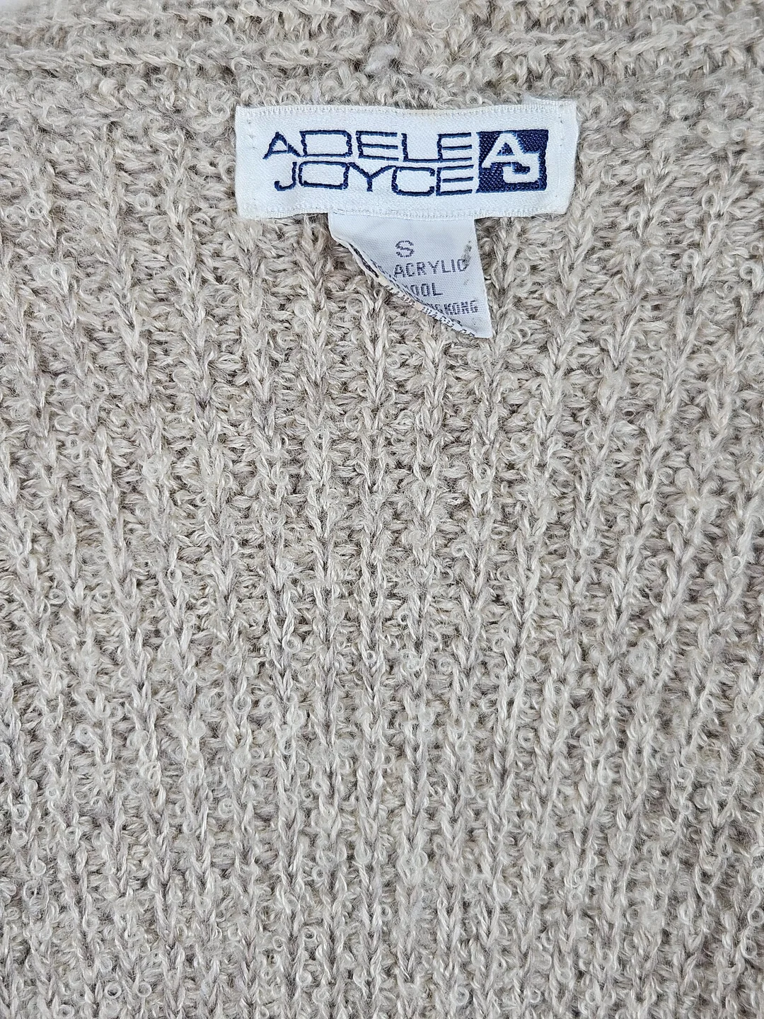 ADELE JOYCE Vintage Damen Weste, beige - Gr. S  – Bild 5