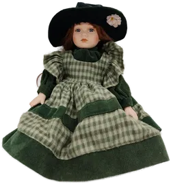 Vintage Porzellanpuppe mit Stoffkörper ca 36cm ohne Porzellanfüße - Bild 1