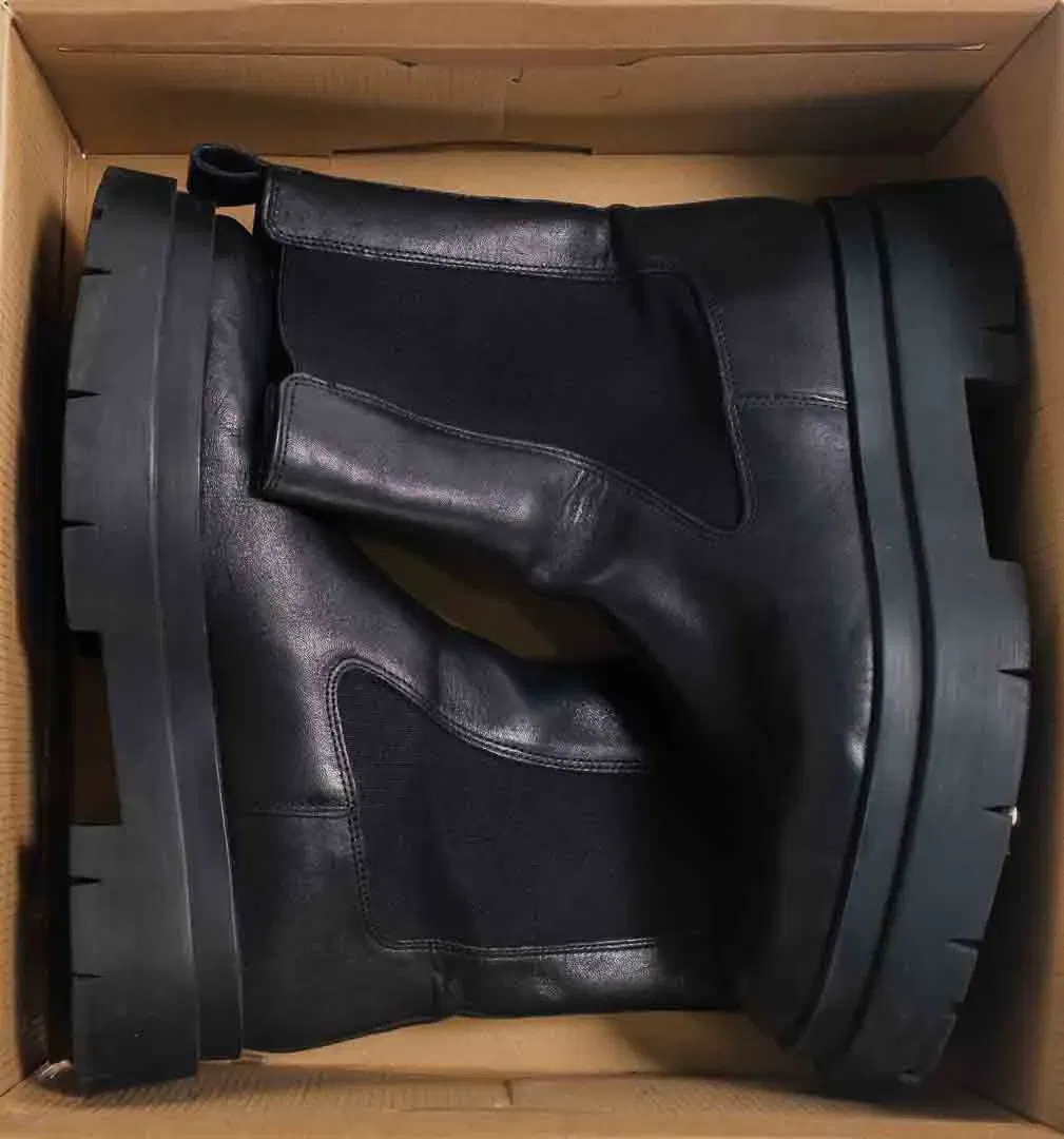  ZARA Plateaustiefeletten für Damen in schwarz, Größe 39 - Bild 1