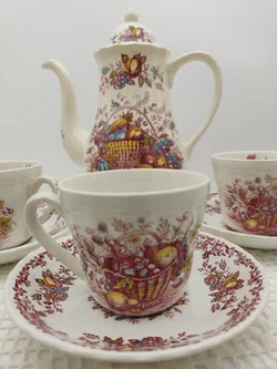 Royal Tudor 'Fruits & Flowers' Kaffee- und Teeservice Keramik | Englischer Schatz - Bild 13