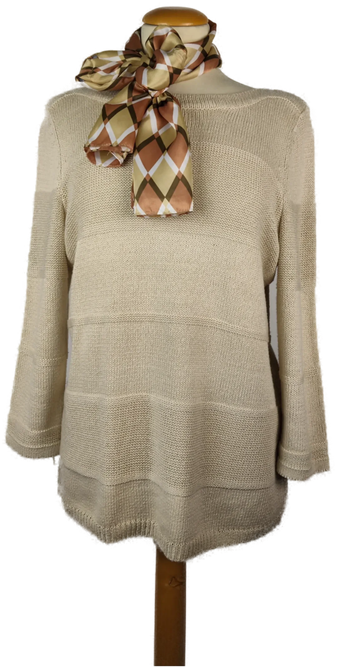 Bonita Damenpullover Beige Mit Schal | Wolle & Wärme - Bild 1