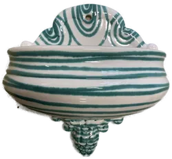 Gmundner Keramik - Wandbrunnen - grüngefalmmt - Bild 2