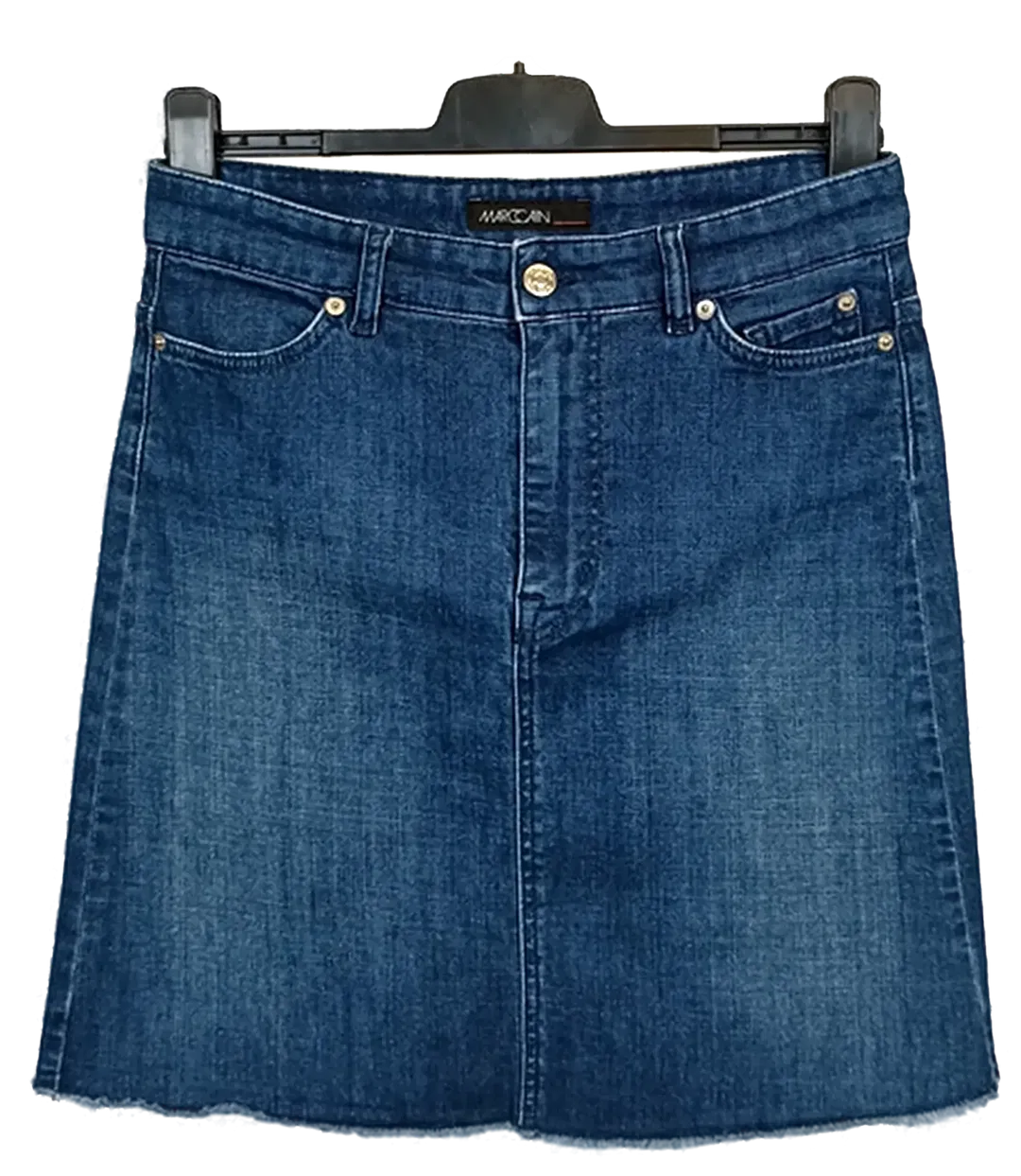 Marc Cain Damen Jeans-Midirock blau Gr. S - Bild 1