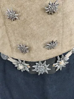 Trachtenkleid 3tlg., schwarz/braun mit Dekor, Größe S - Bild 2