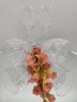 Kristall-Weingläser 4er-Set mit Schliffmuster | Tschechischer Vintage-Schatz - Bild 5