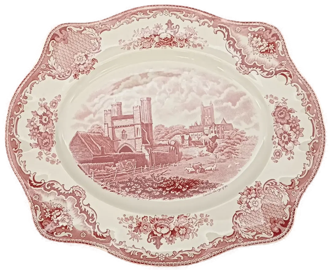 Johnson Brothers Beilagenplatte - Old Britain Castles (rot) - Bild 1