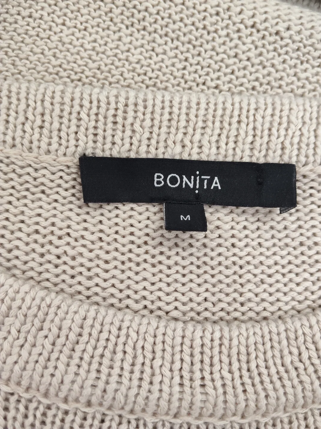 Bonita Damenpullover Beige Mit Schal | Wolle & Wärme – Bild 4