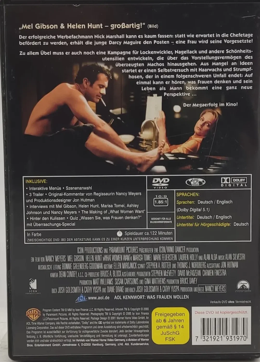DVD "Was Frauen wollen" mit Mel Gibson und Helen Hunt" – Bild 2