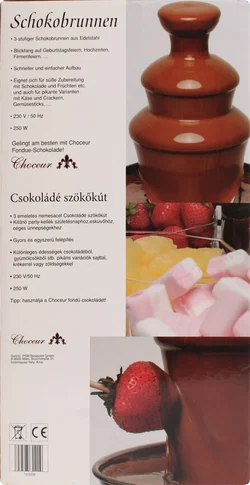 Schokobrunnen 3-stufig aus Edelstahl, ca. 38 cm Höhe, inkl. Rezeptbuch „Larousse Schokolade“ – Vorschau 6