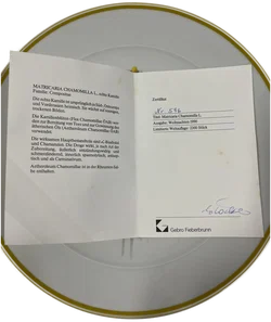 SUISSE LANGENTHAL Sammelteller Nr. 596 Weihnachten 1990 Matricaria Chamomilla mit Zertifikat - Bild 2