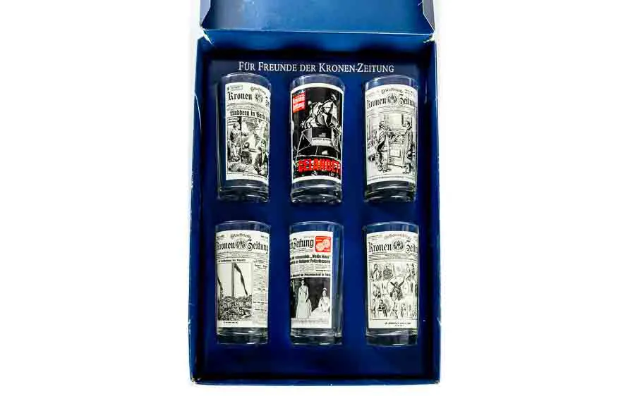 Jubiläumsgläser-Set 6 Stück Kronen Zeitung - Bild 1