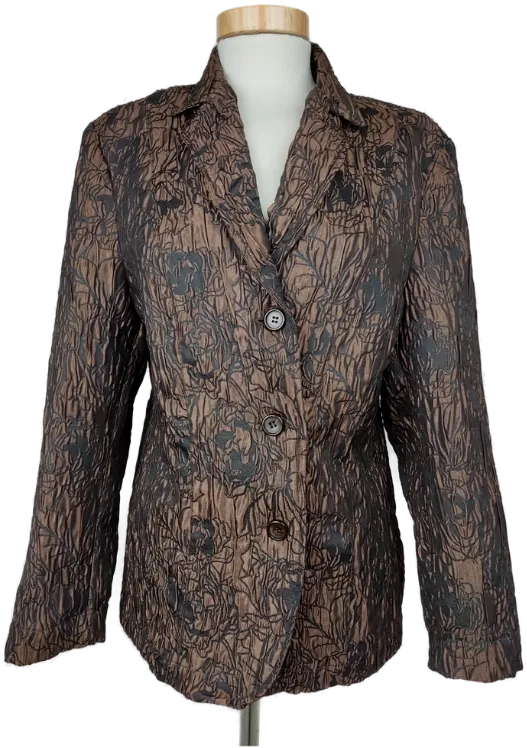Vintage Ambria Damen Blazer, braun/schwarz - Gr. L  - Bild 1