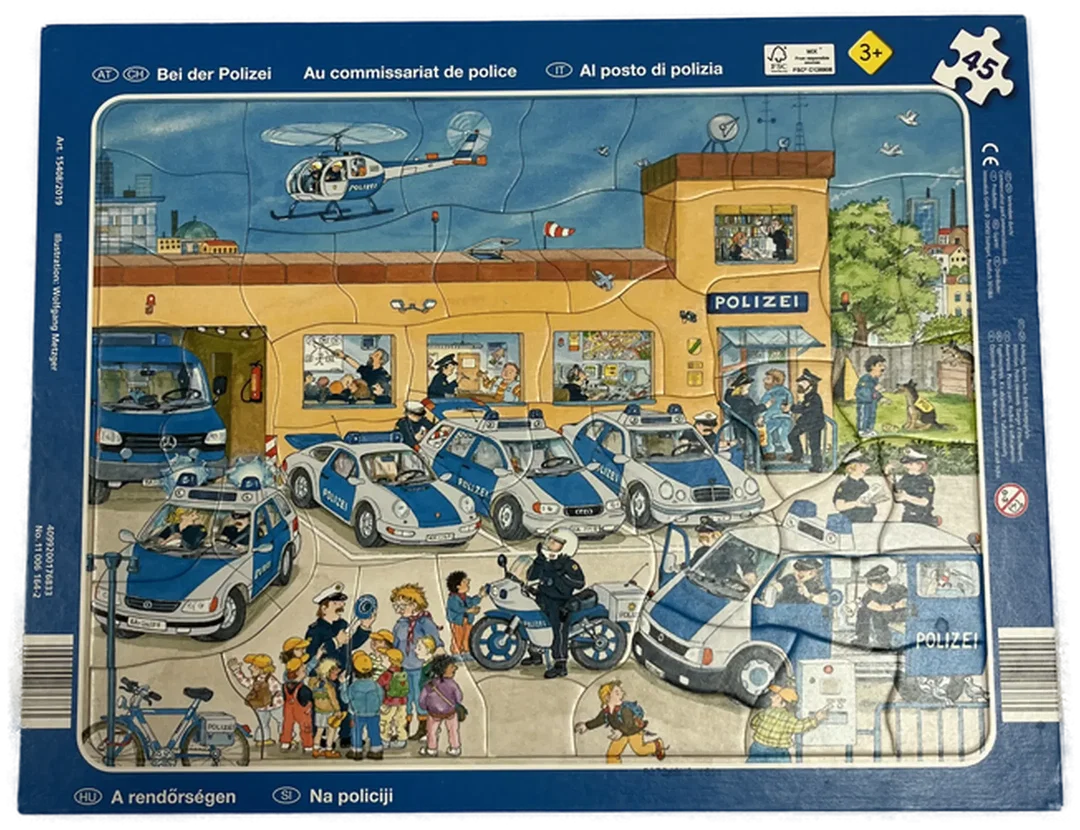 Kinderpuzzle (3er Pkg) Feuerwehr im Einsatz, Löscheinsatz, Bei der Polizei ab 3 Jahre – Bild 3