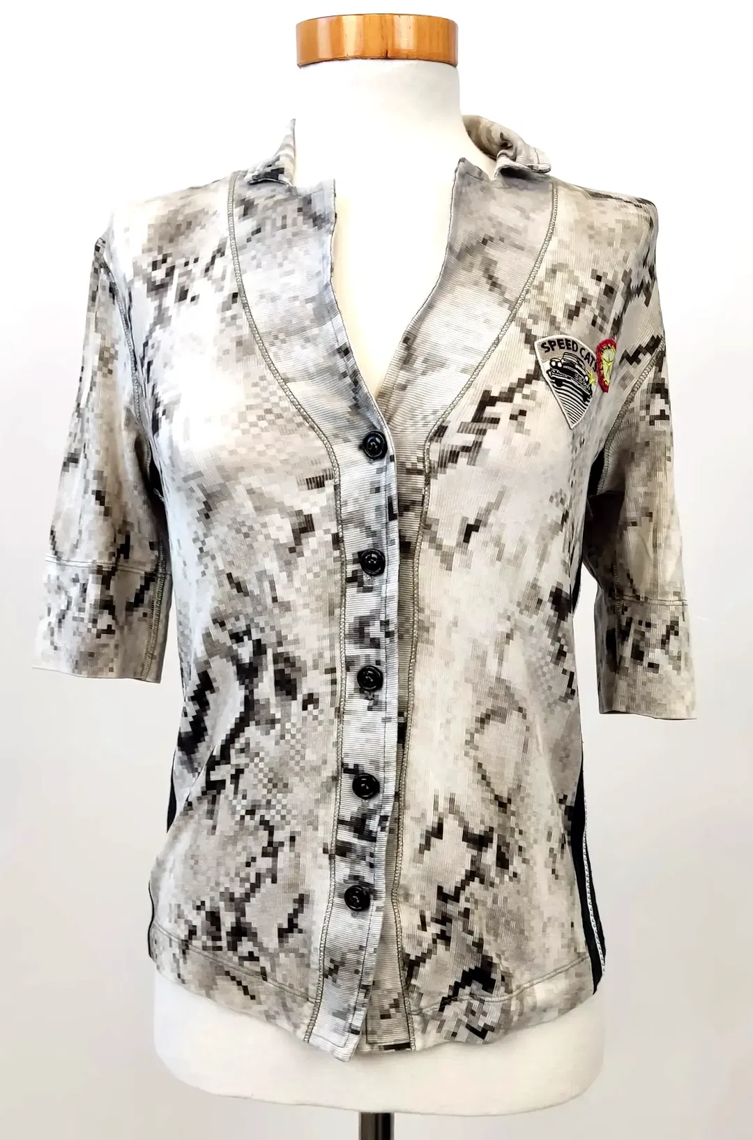 MARCCAIN Sports Damen T-Shirt gemustert - Gr. S - Bild 1