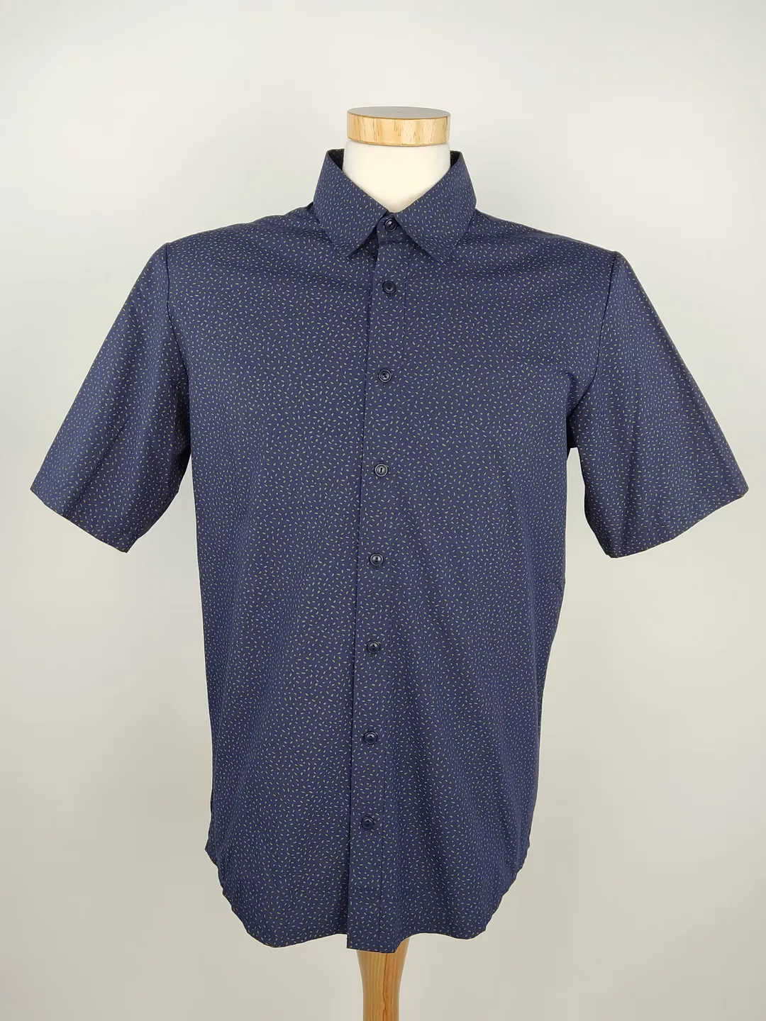 Stoffbruch Herren Kurzarmhemd blau - M / 48 - Bild 4