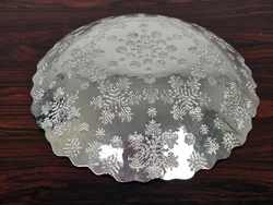Silberne Dekoschale aus Glas - Durchmesser ca. 31 cm – Vorschau 2