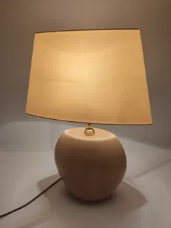 Tischlampe mit Keramikfuß, cremeweiß - Bild 11