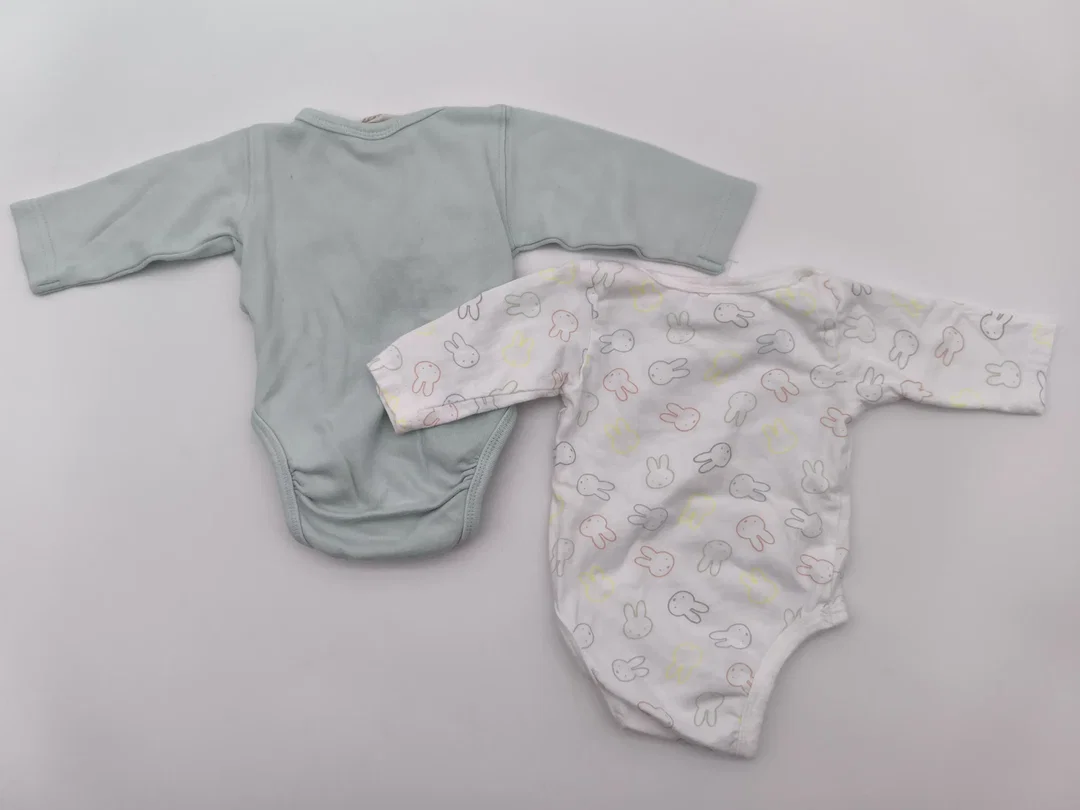 2er Set Baby-Body, Miffy Gr. 50 und Bio-Baumwolle Gr. 56, Langarm – Bild 2