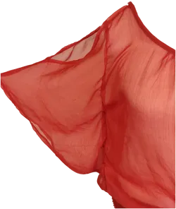 Orsay Damen Bluse rot transparent und schulterfrei - S/36 - Bild 4