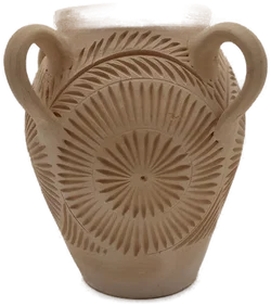Terrakotta Vase unlasiert Creme | Wie Neu - Bild 5