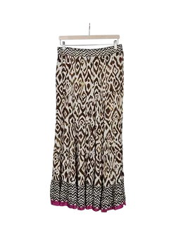 Zara Damen langer Rock, Animal Print, braun/pink - Gr. XL / 42 – Vorschau 2
